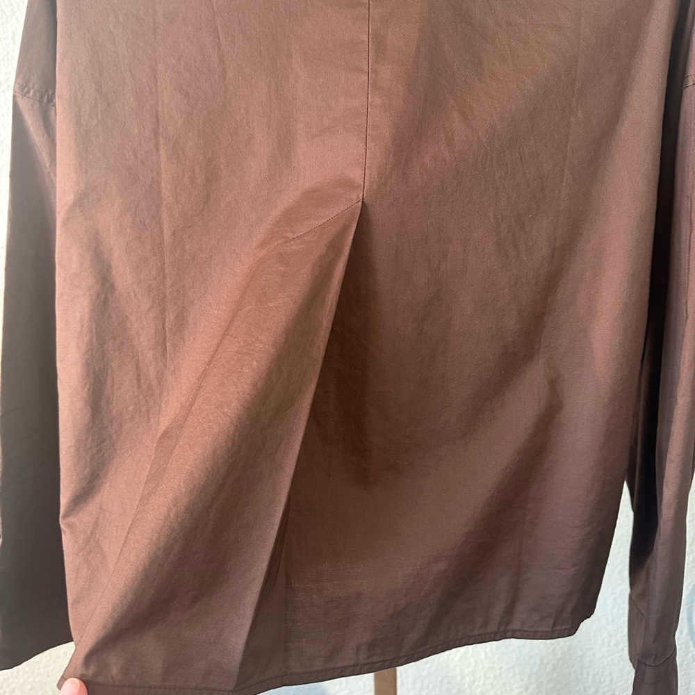 Everlane | Chestnut Brown Boxy PJ Top - Picture 7 of 10